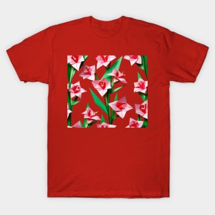 Origami Gladiolus - PanfurWare LLC T-Shirt